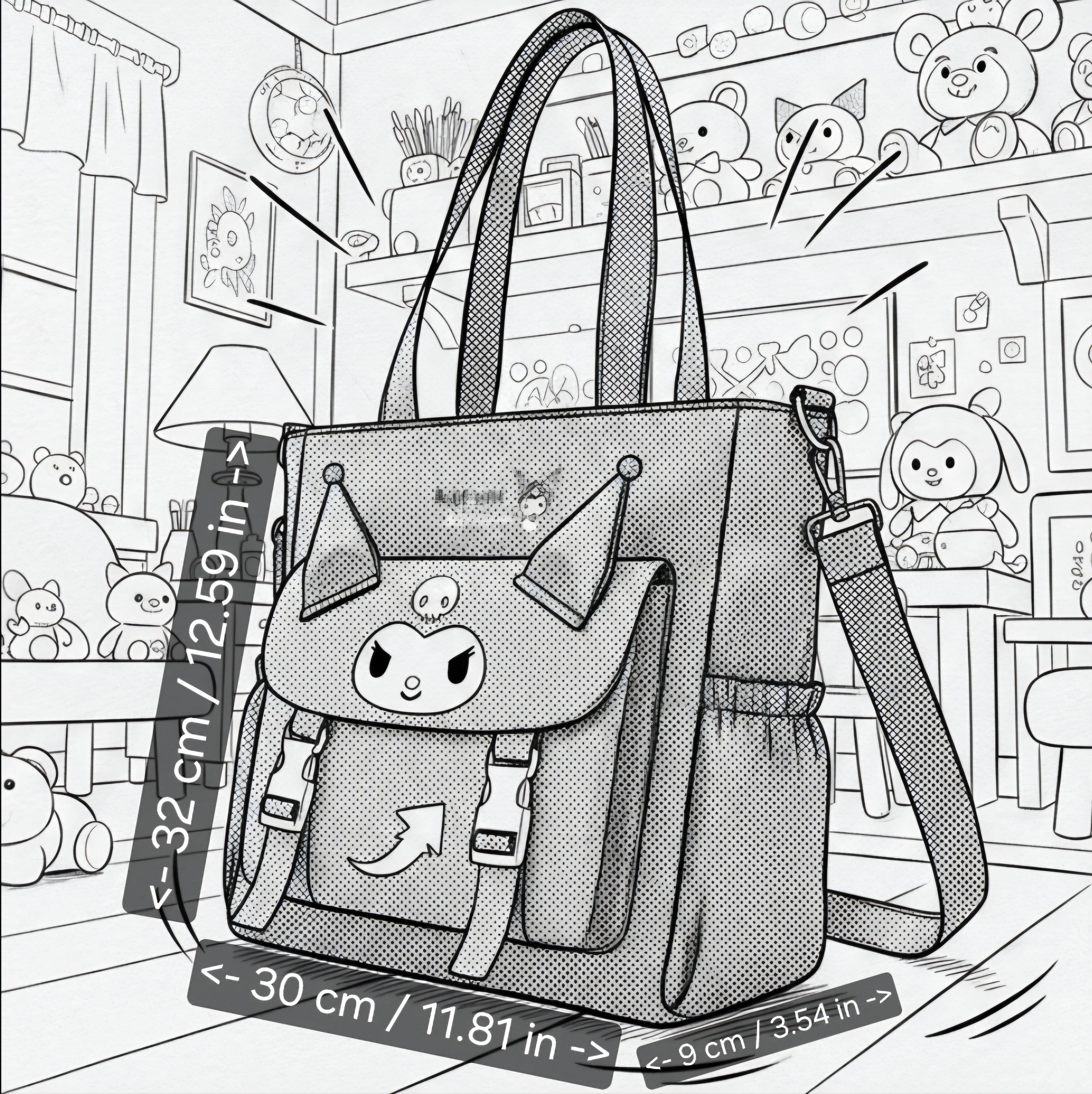 Kuromi Crossbody Bag