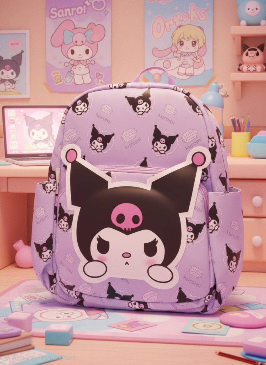 Kuromi Big Face Backpacks